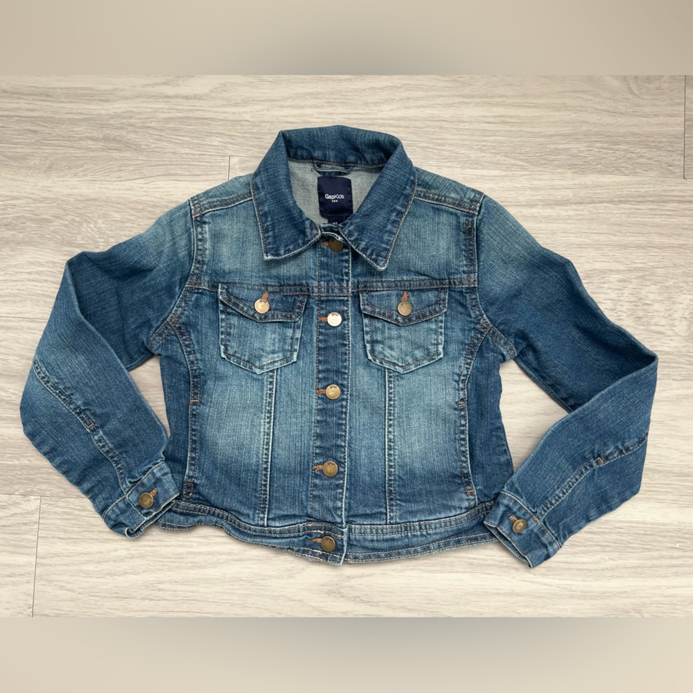 GAP Kids Girls Denim Jean Jacket Medium Wash Size S 6-7 Years